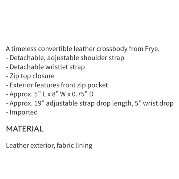 ❗️LAST 1❗️ Frye Convertible Leather Lexi Crossbody Lilac - Picture 12 of 12